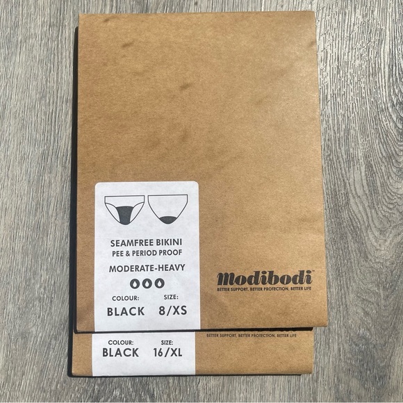 Modibodi Seamfree Bikini in Black (Moderare-Heavy) - Picture 3 of 4